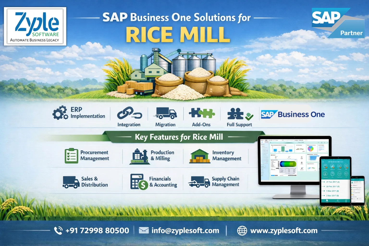 SAP business One ERP Software for Rice Mill