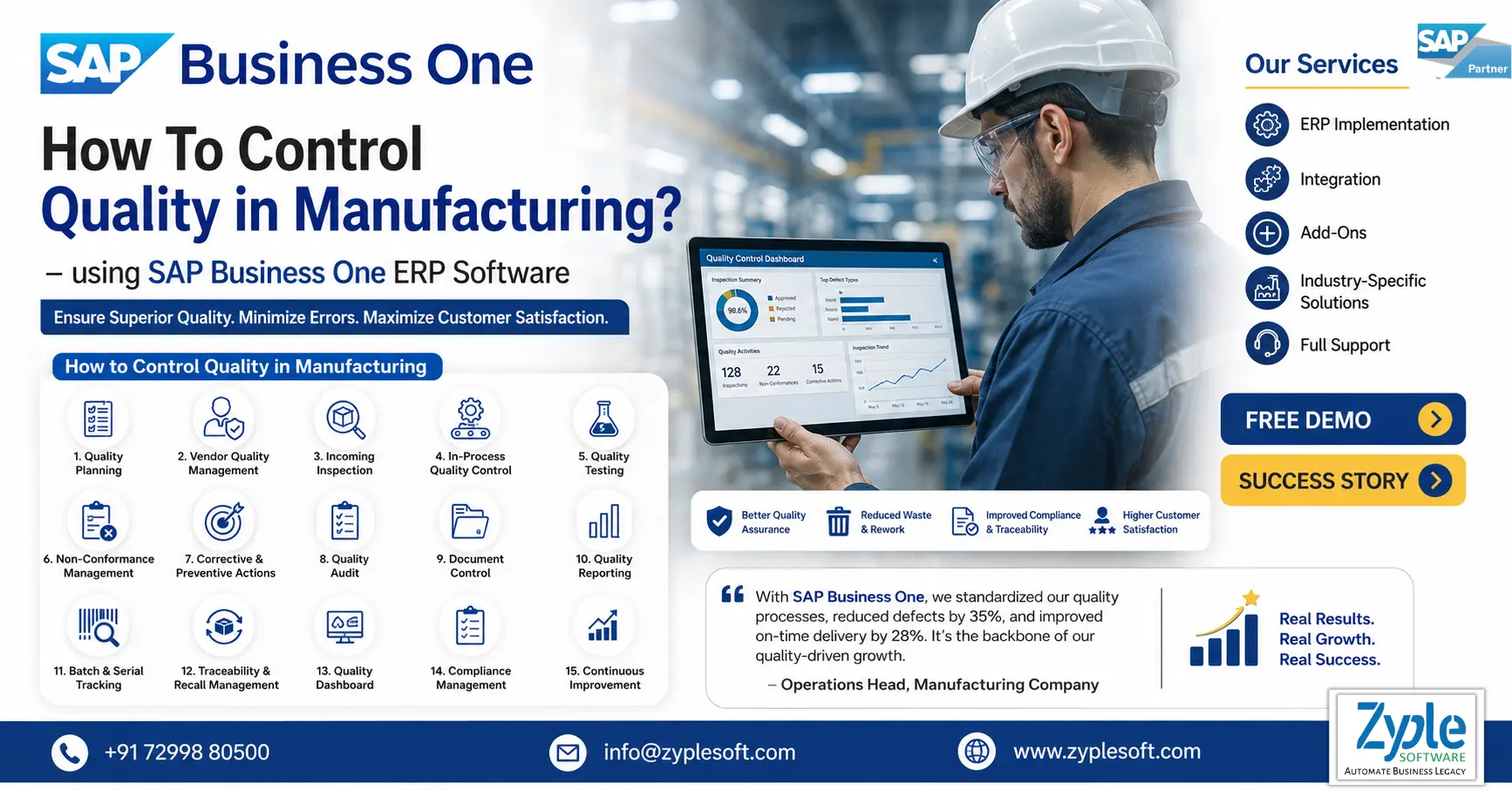 Quality control in Manufacturing