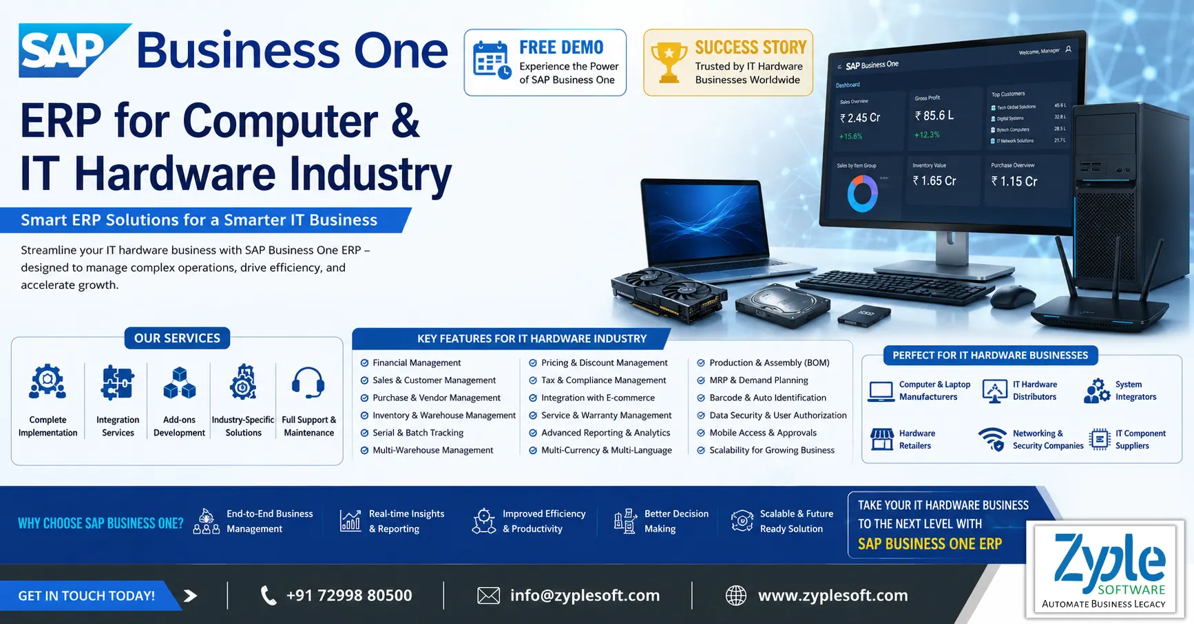 SAP Business One ERP for Computer and IT Hardware industry
