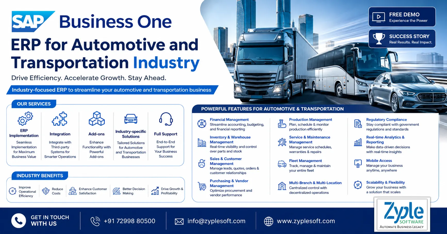 SAP Business One for Automotive and Transportation industry