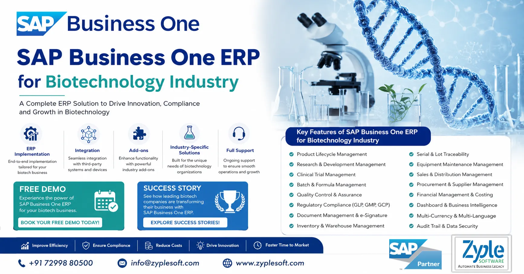 SAP Business One ERP for Biotechnology Industry