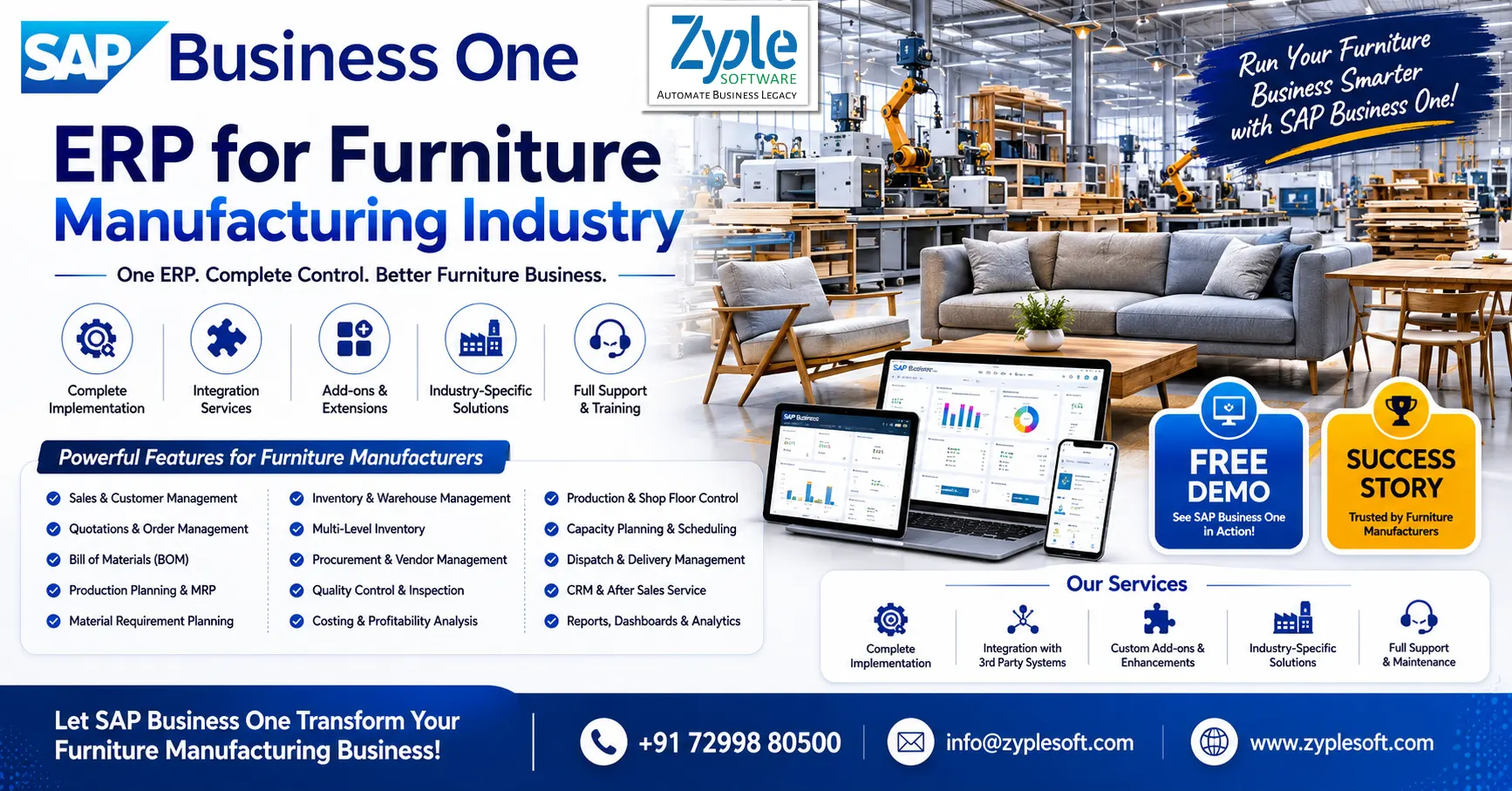SAP Business One ERP for Furniture Manufacturing Industry