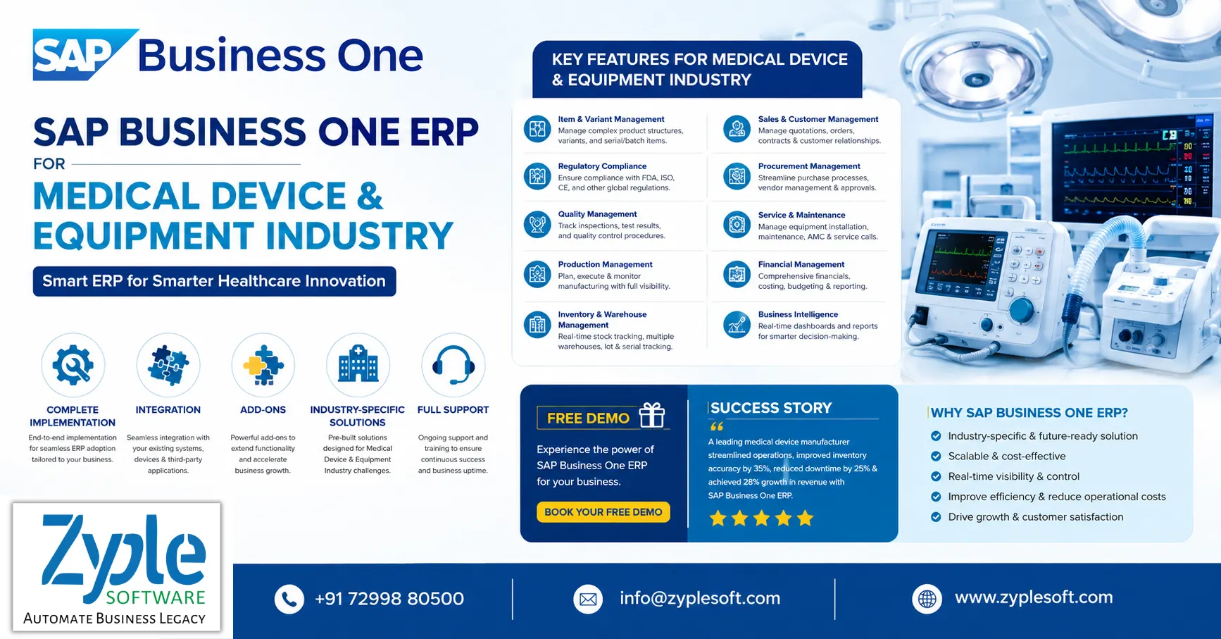 SAP Business One ERP for Medical Device and Equipment industry