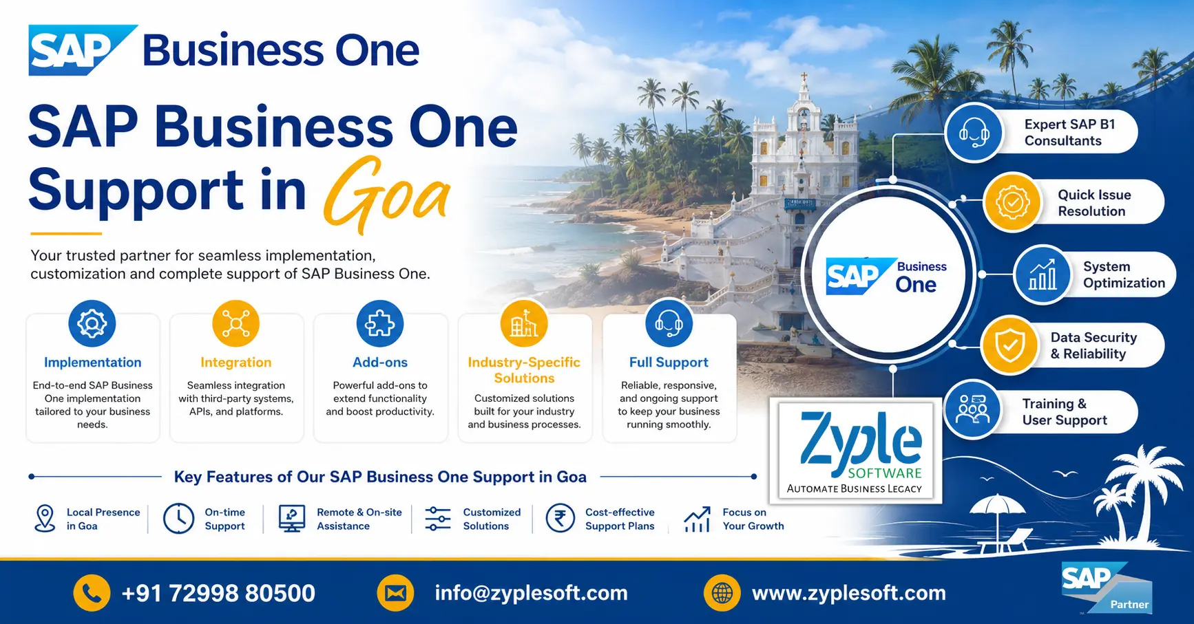 sap business one support in goa