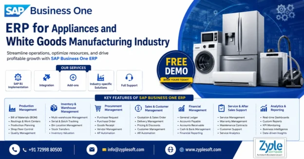 SAP Business One ERP for Appliances and White Goods Manufacturing Industry