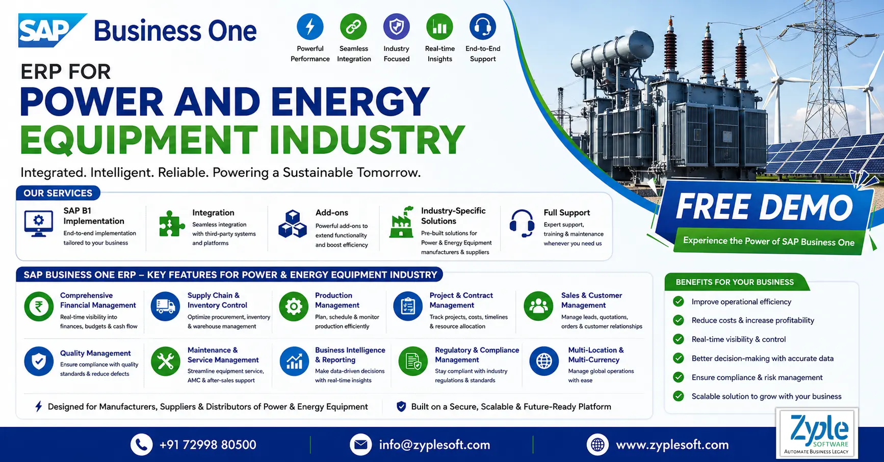SAP Business One ERP for Power and Energy Equipment Industry