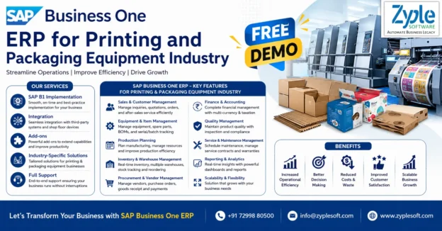 SAP Business One ERP for Printing and Packaging Equipment industry