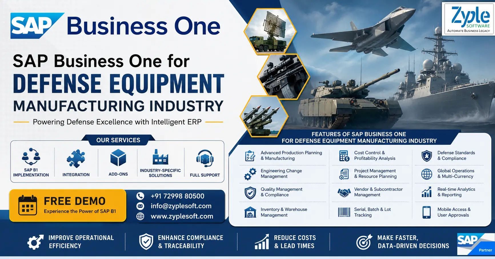 SAP Business One ERP for Defense Equipment Manufacturing Industry