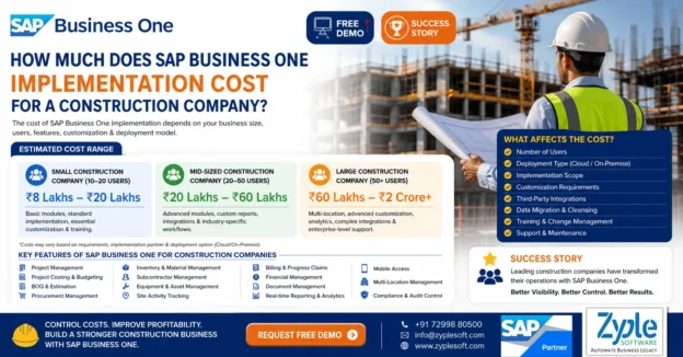 SAP Business One Implementation Cost for Construction Company