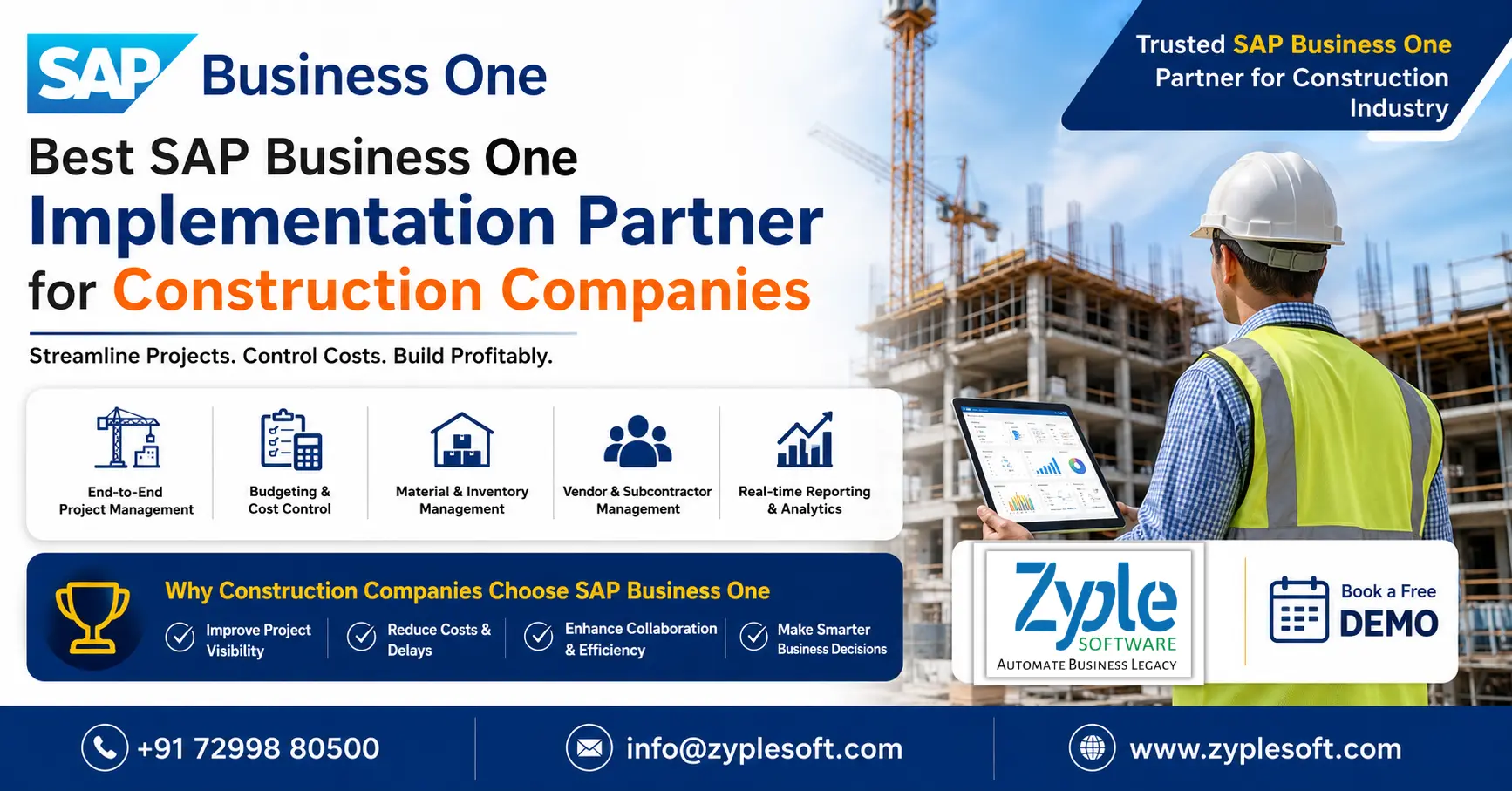 Best SAP Business One Implementation Partner for Construction Companies
