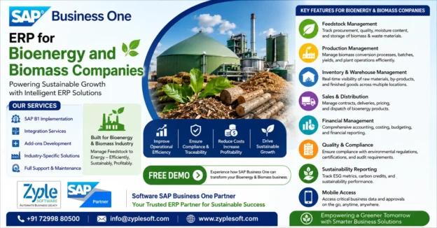 SAP Business One ERP for Bioenergy and Biomass Companies