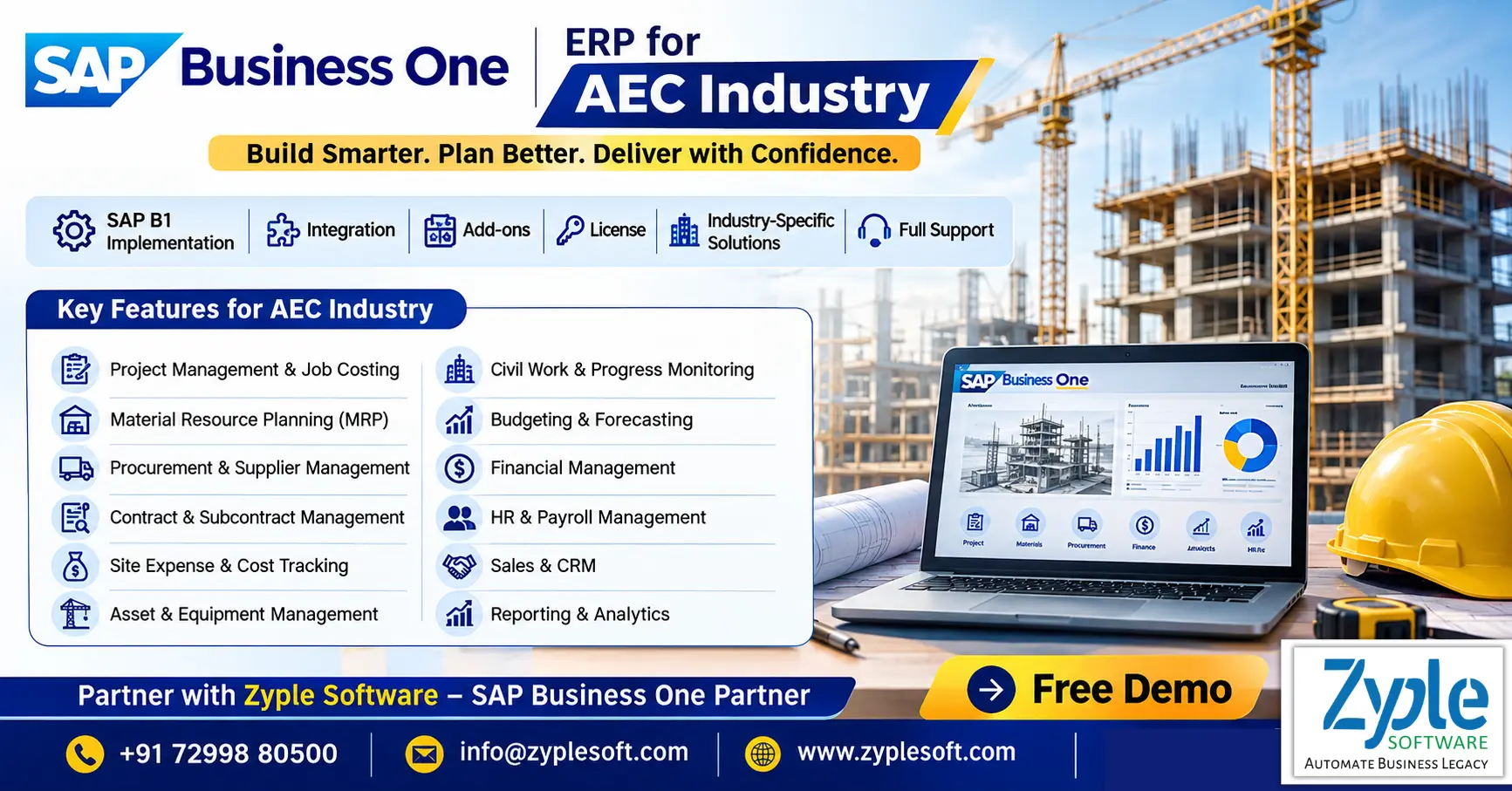 SAP Business One ERP for AEC Industry by Zyple Software