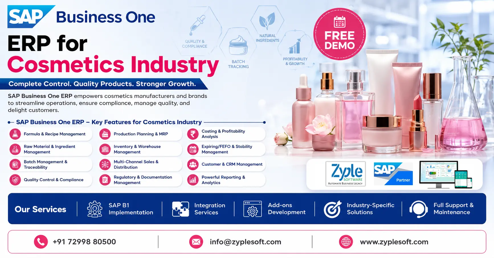 ERP for Cosmetics Industry – SAP Business One ERP for Cosmetics Manufacturing | Zyple Software