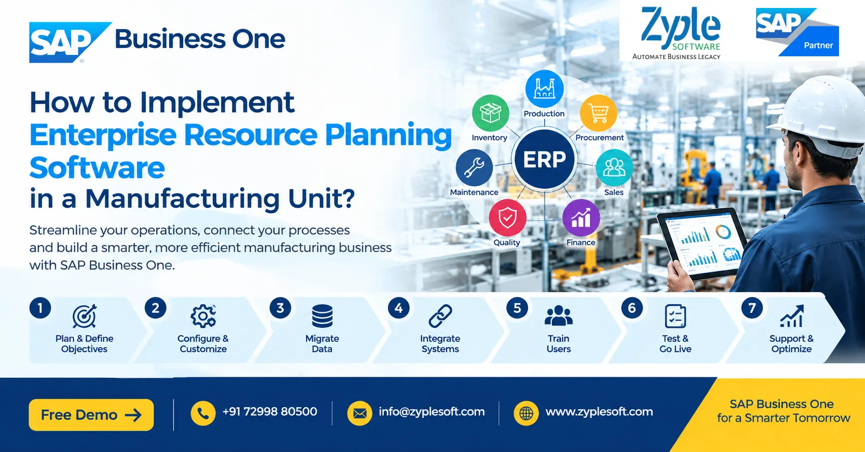 How to implement enterprise resource planning software in a manufacturing unit