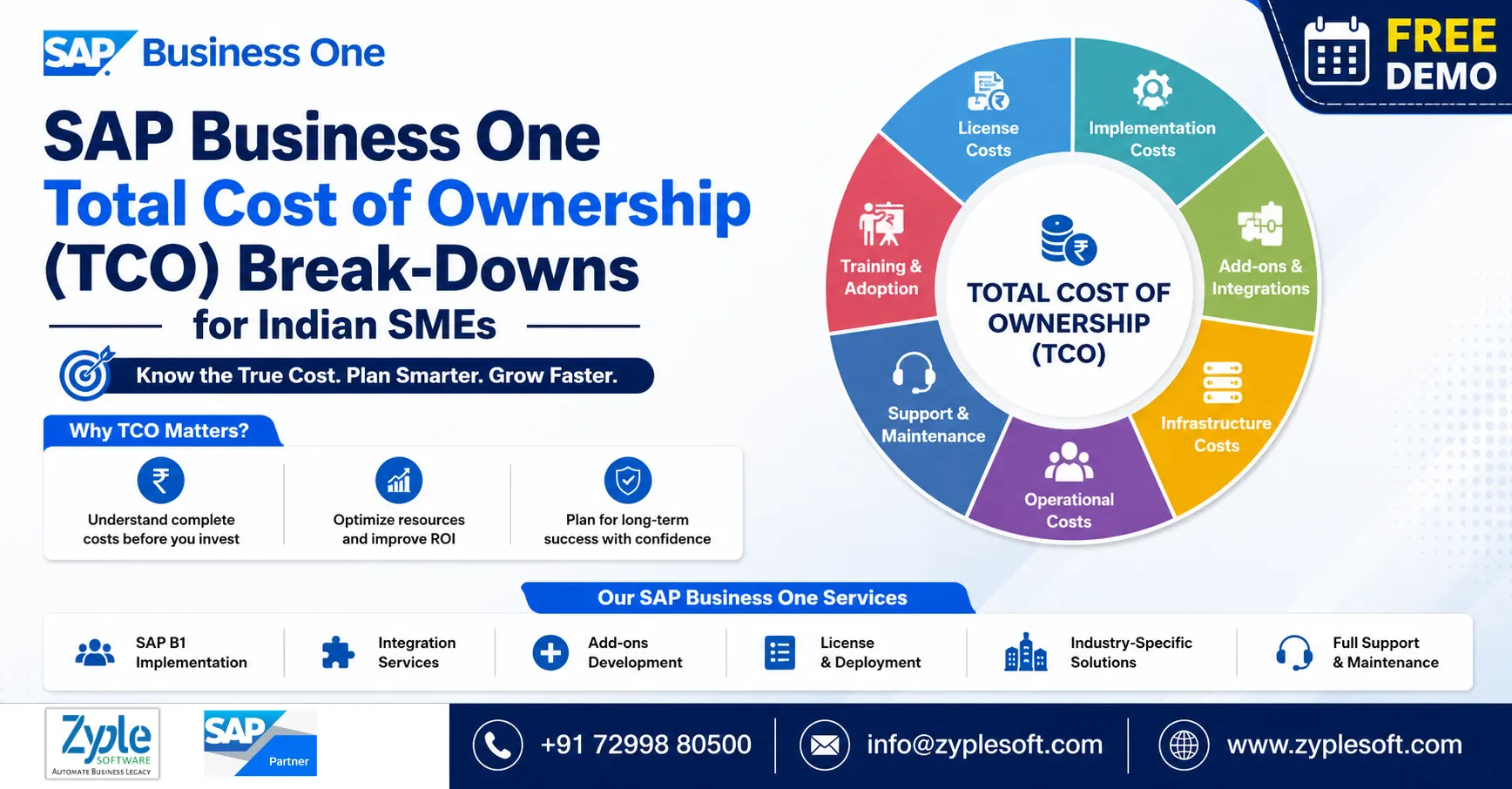 SAP Business One Total Cost of Ownership TCO breakdown for Indian SMEs