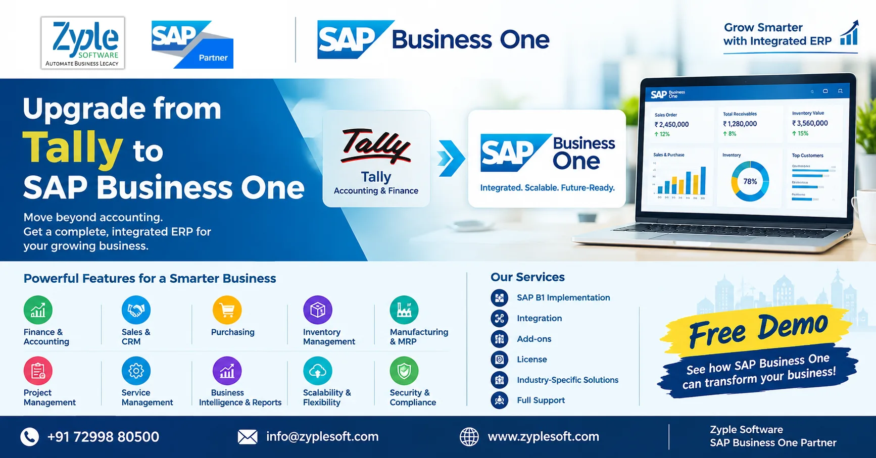 Upgrade from Tally to SAP Business One